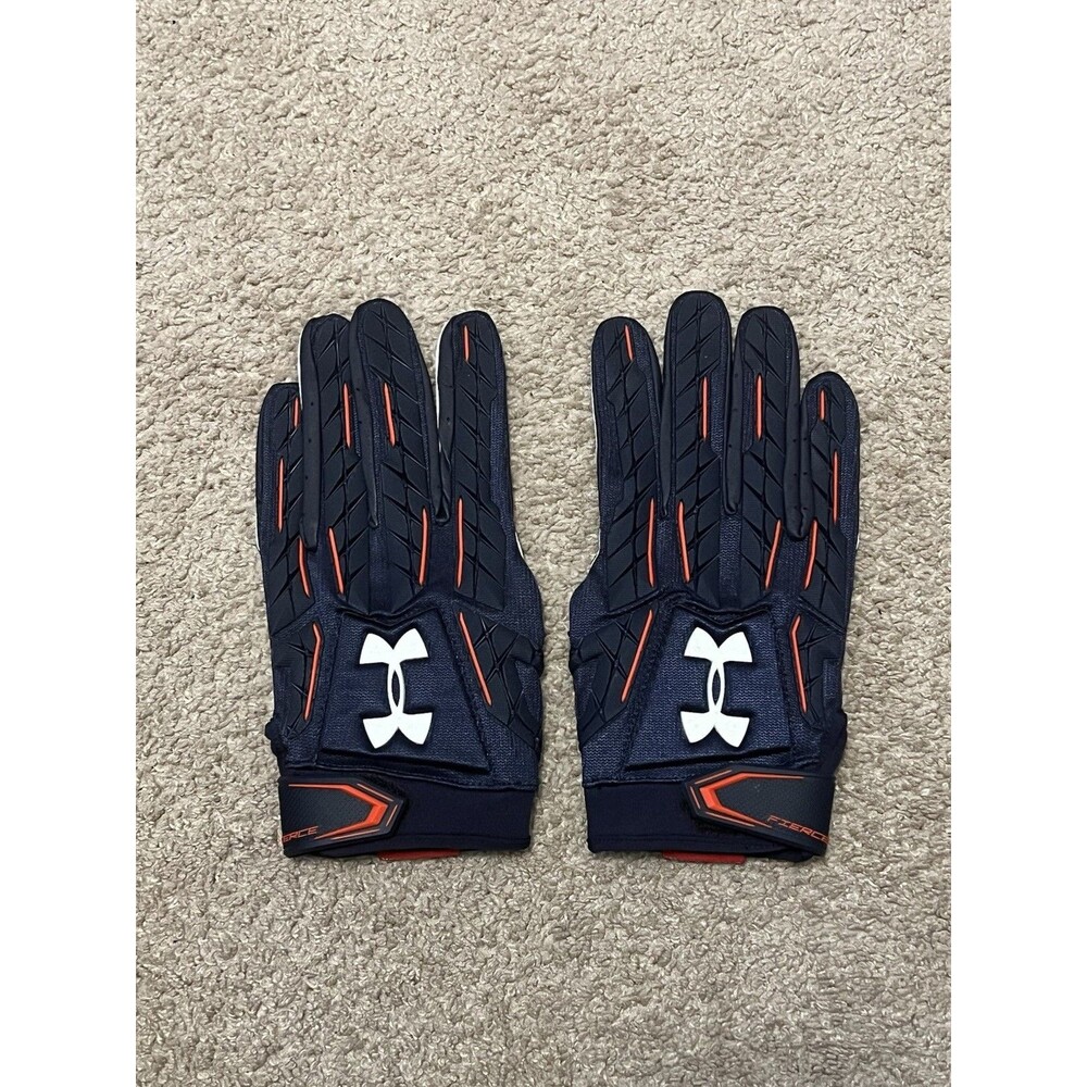 Size 3XL run small Under Armour Auburn University Team Issue Football Gloves NEW